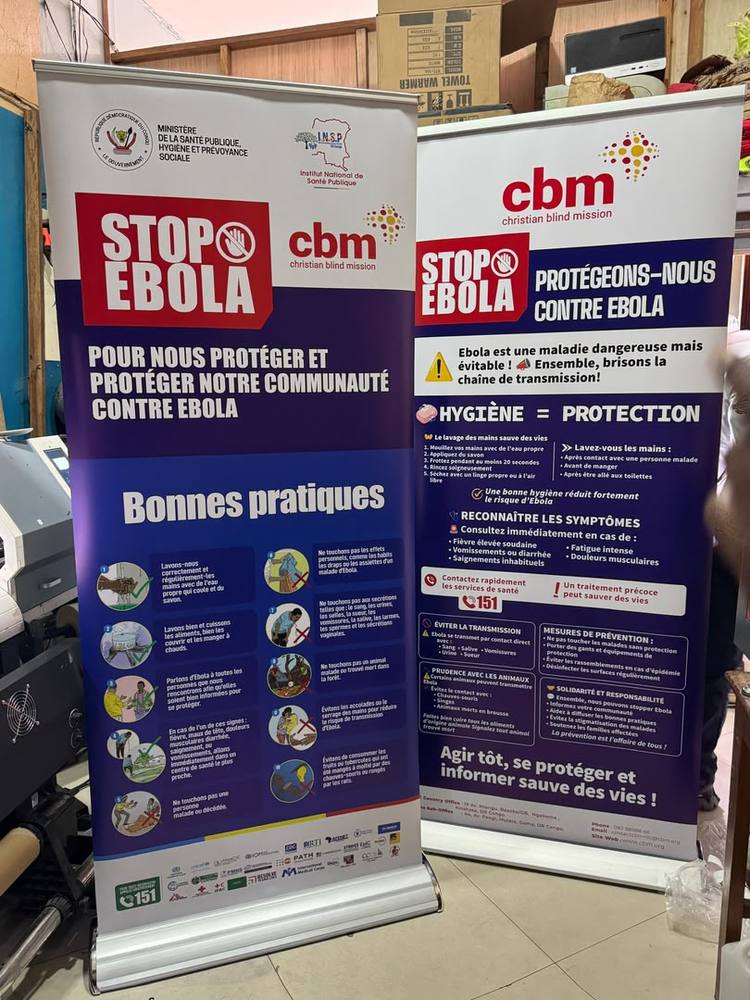 Roll-up « Stop Ebola » imprimé pour CBM